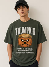 Funny Trump Pumpkin Graphic Tee, Trumpkin Halloween Shirt, Political Halloween T-shirt, Anti Trump Spooky Season Shirt