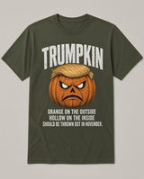 Funny Trump Pumpkin Graphic Tee, Trumpkin Halloween Shirt, Political Halloween T-shirt, Anti Trump Spooky Season Shirt