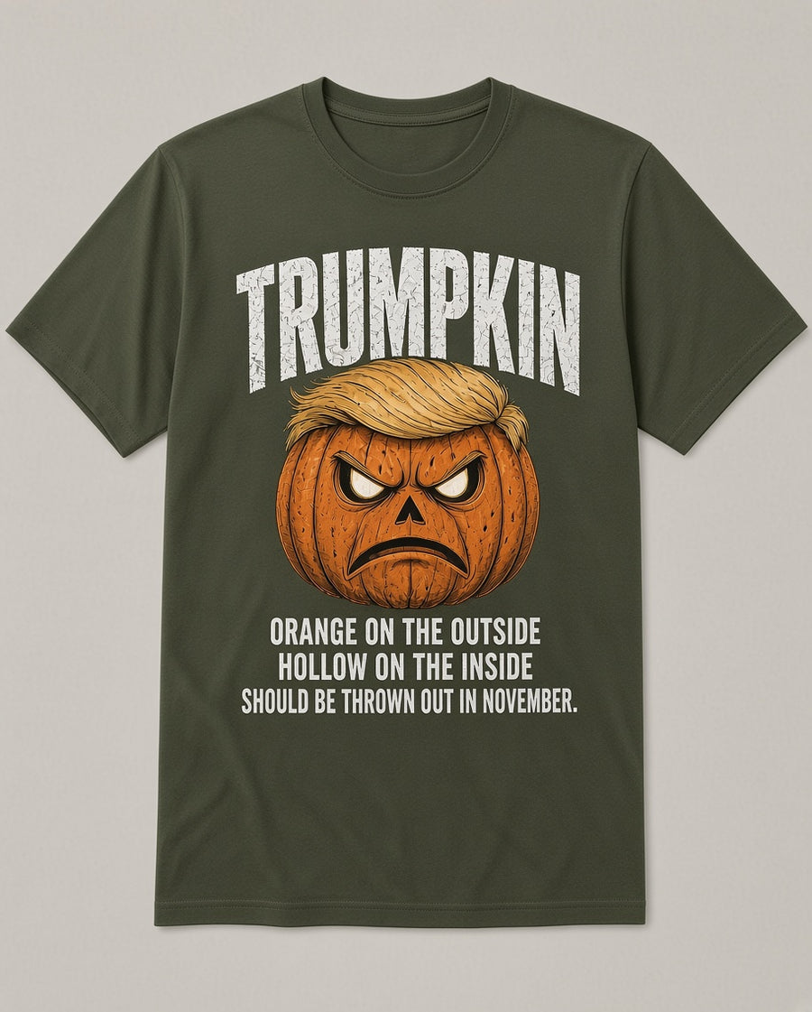 Funny Trump Pumpkin Graphic Tee, Trumpkin Halloween Shirt, Political Halloween T-shirt, Anti Trump Spooky Season Shirt