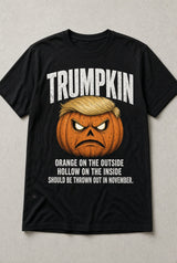Funny Trump Pumpkin Graphic Tee, Trumpkin Halloween Shirt, Political Halloween T-shirt, Anti Trump Spooky Season Shirt