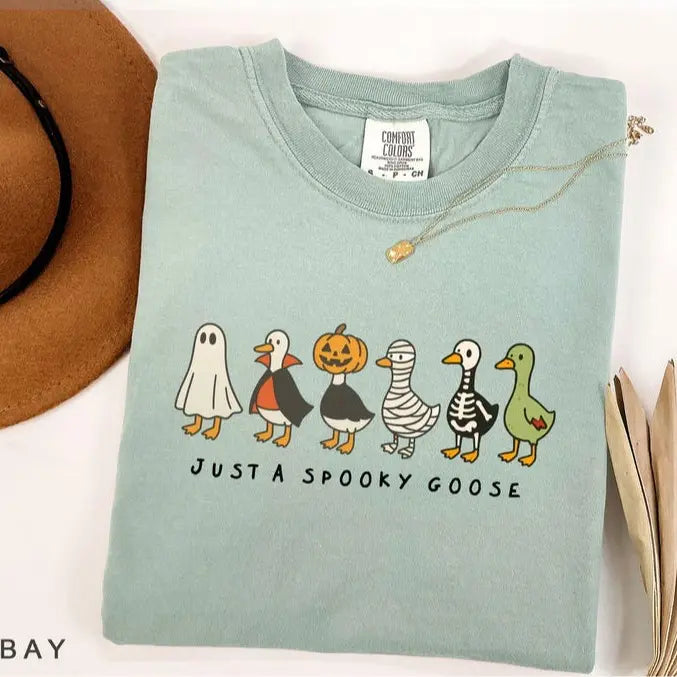 Comfort Colors Halloween Goose shirt, just a Spooky Goose t-shirt, Funny Halloween shirt, Spooky Season, Spooky Goosey Shirt 3