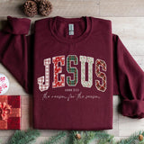 Christian Jesus Sweathirt or Shirt, Christmas Bible Verse Tshirt, Trendy Faith Apparel Gift, Jesus Loves You, The Reason For The Season 4