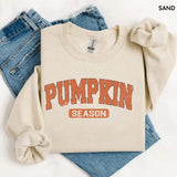 Retro Pumpkin Season Sweatshirt, Cute Fall Autumn Pullover, Cozy Thanksgiving Gift Shirt, Vintage Halloween Sweatshirt for Women & Spooky Season Outfit, Women's Long Sleeve Shirts 4