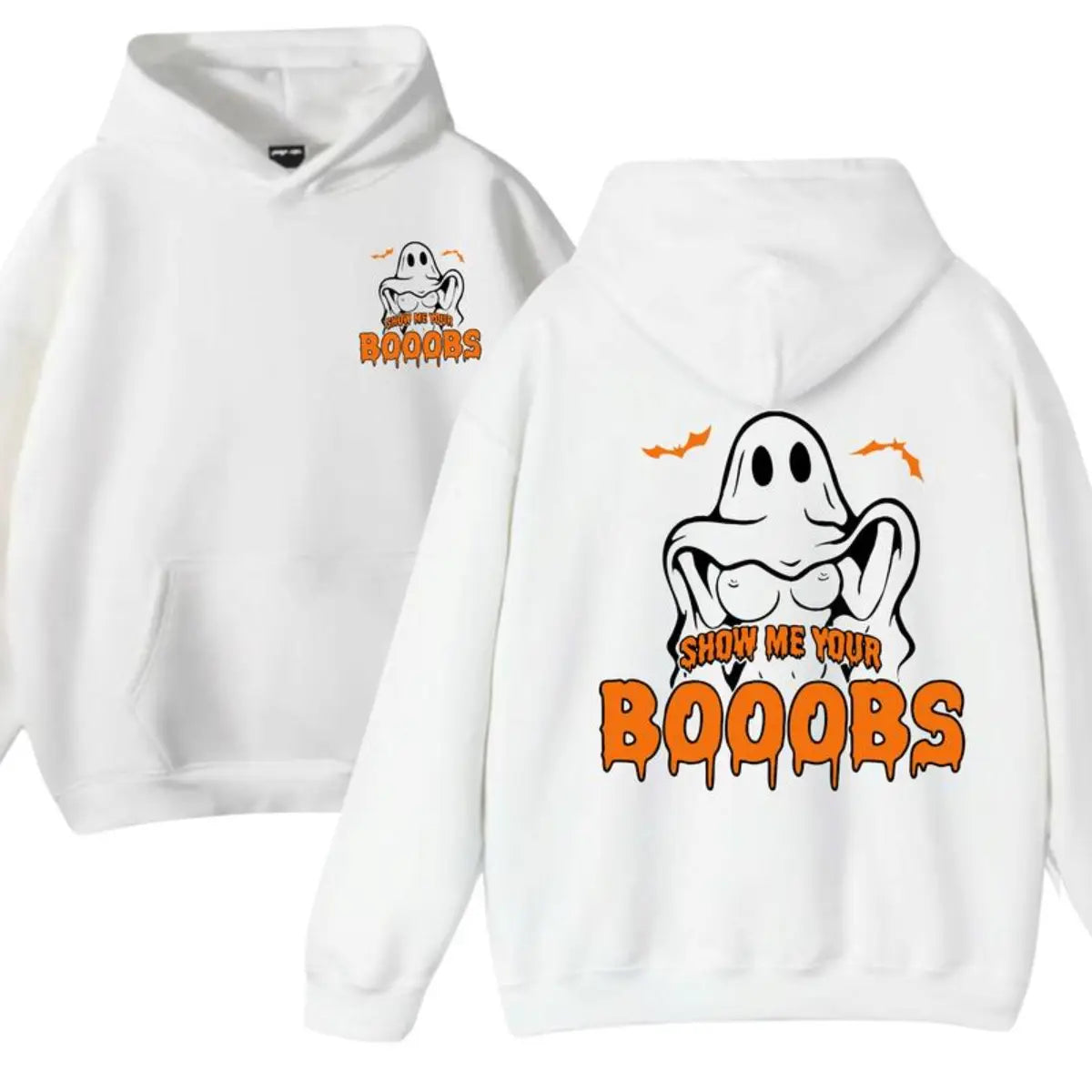 Show Me Your Booobie Hoodie Sweatshirt T-Shirt, Funny Halloween Ghost Cute Shirt, Vintage Tee For Men and Women, Unisex Shirt Classic Cotton