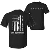Charlie Kirk Freedom A True American Patriot with US Flag Graphic T-Shirt, Wear Red on October 14th as Charles James Kirk Day Tee, Charlie Kirk Birthday Shirt, Graphic Design Unisex Cotton T-shirt for Men for Women Menswear Womenswear 2