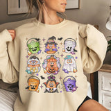 Halloween Chicken Nuggets Sweatshirt, 90s Retro Halloween Shirt, Spooky Nugget Crewneck 2