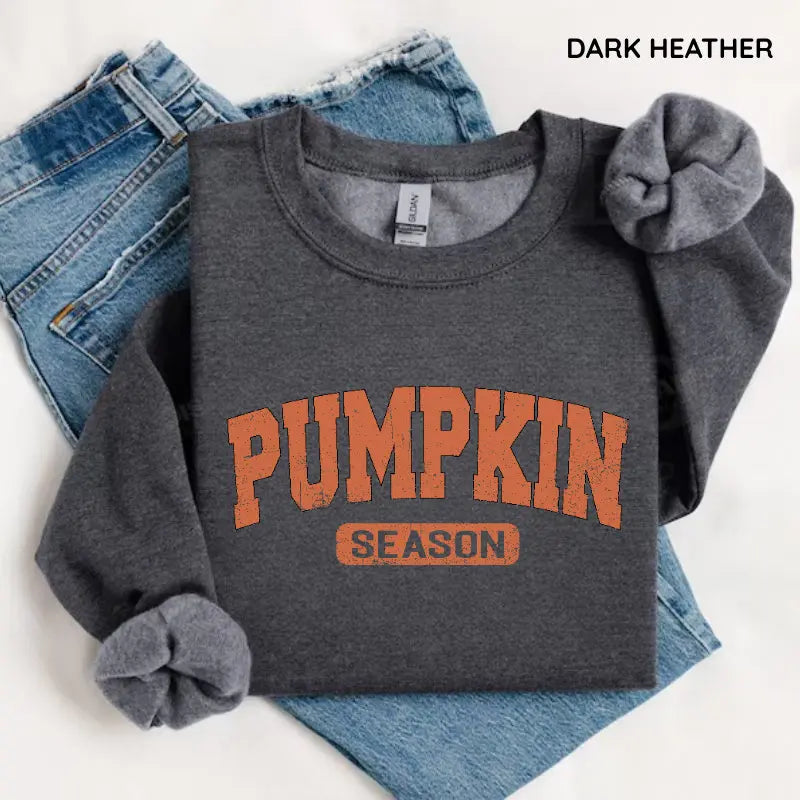 Retro Pumpkin Season Sweatshirt, Cute Fall Autumn Pullover, Cozy Thanksgiving Gift Shirt, Vintage Halloween Sweatshirt for Women & Spooky Season Outfit, Women's Long Sleeve Shirts 3