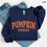 Retro Pumpkin Season Sweatshirt, Cute Fall Autumn Pullover, Cozy Thanksgiving Gift Shirt, Vintage Halloween Sweatshirt for Women & Spooky Season Outfit, Women's Long Sleeve Shirts 7