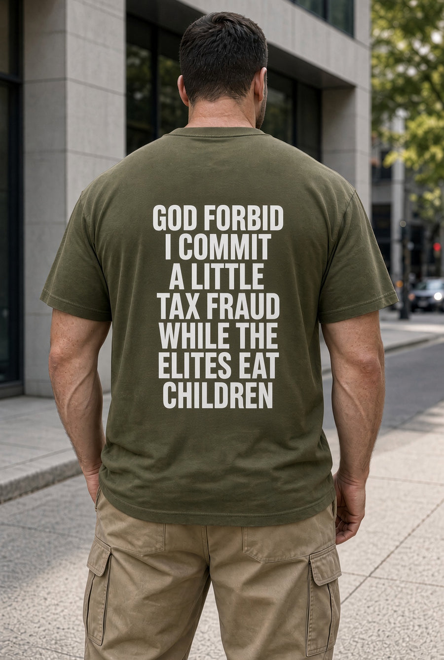 Political Satire Tax Fraud T-Shirt, God Forbid Funny Statement Tee, Anti Establishment Humor Shirt, Sarcastic Graphic Gift