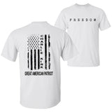 Charlie Kirk Freedom A True American Patriot with US Flag Graphic T-Shirt, Wear Red on October 14th as Charles James Kirk Day Tee, Charlie Kirk Birthday Shirt, Graphic Design Unisex Cotton T-shirt for Men for Women Menswear Womenswear 3