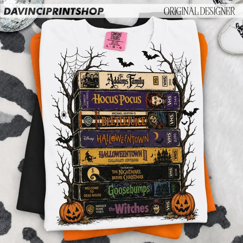 Comfort Colors Vintage Halloween Movie Shirt, Retro Spooky Season Tee, Horror Movie T-Shirt, Scary Movie Graphic Tee, Halloween Film Lover Shirt, Funny Horror Shirt 3