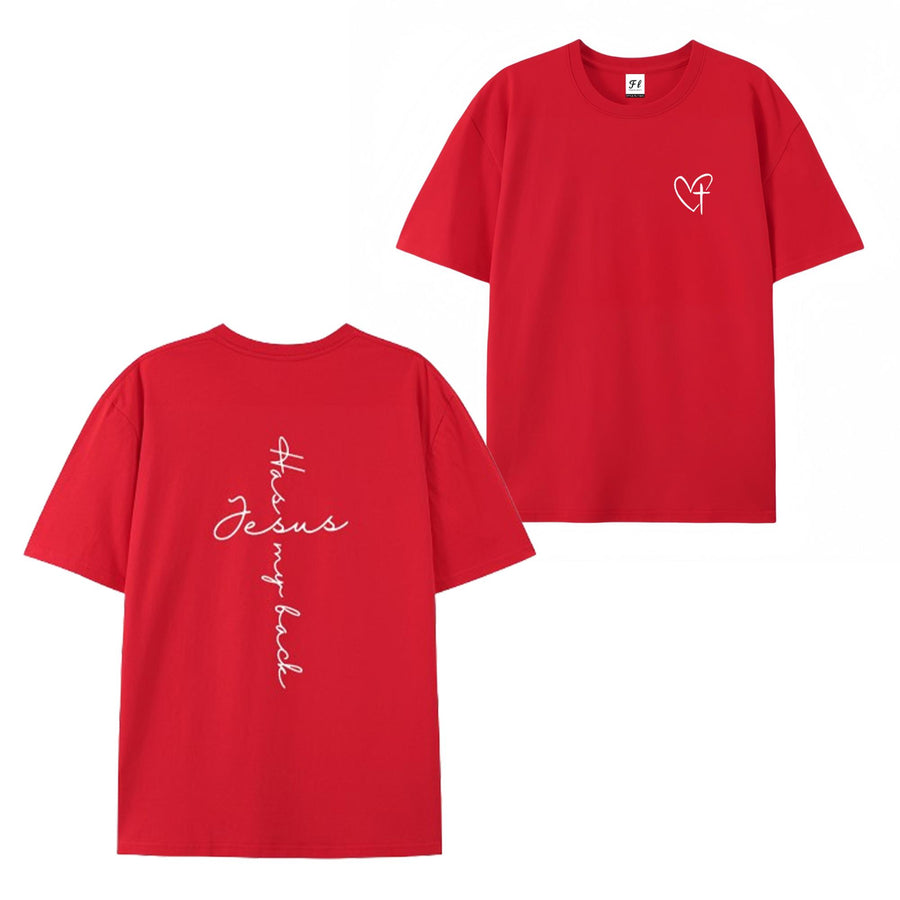 Jesus Has My Back Print T Shirt Birthday Casual Christian Shirt, Christian Merch Jesus Shirt Faith Shirt Christian Gift Teen Christian Apparel,back to school,back to school shopping,sohochic 6