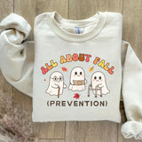 All About Fall Prevention Ghost Sweatshirt or T-Shirt, Cute Halloween Nursing Sweater, Funny Ghost Fall Safety Shirt, Autumn Occupational Therapy Gift 5