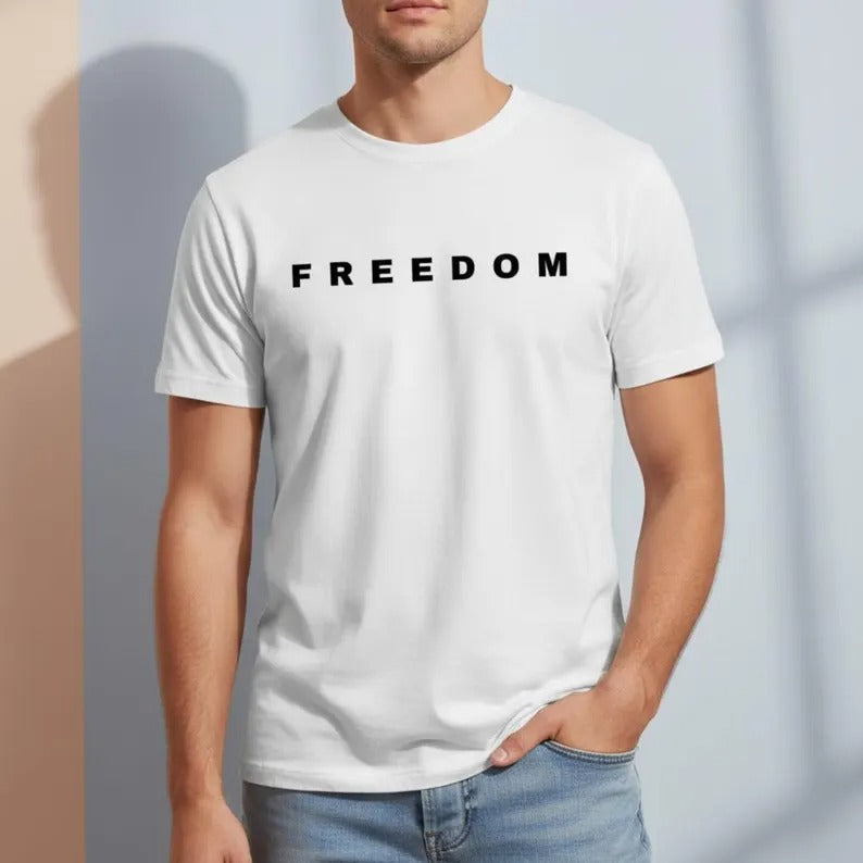 Charlie Kirk Freedom T-Shirt Tribute Unisex Heavy Cotton Tee