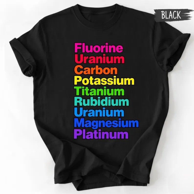 Fluorine Uranium Carbon Potassium Chemistry Shirt, Anti Trump T Shirt, Funny Science Tee, Political Protest Gift
