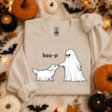 Cute Ghost Dog Sweatshirt, Boo-P Halloween Crewneck, Funny Dog Lover Shirt, Spooky Season Pullover, Pet Owner Halloween Gift