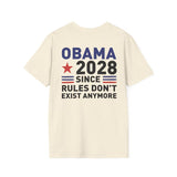 Obama 2028 Since Rules Don’t Exist Anymore Shirt, Political Satire T-shirt, Sarcastic Election Joke Tee
