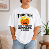 Trumpkin Halloween Shirt, Funny Trump Pumpkin Graphic Tee, Political Halloween T-shirt, Anti Trump Spooky Season Shirt