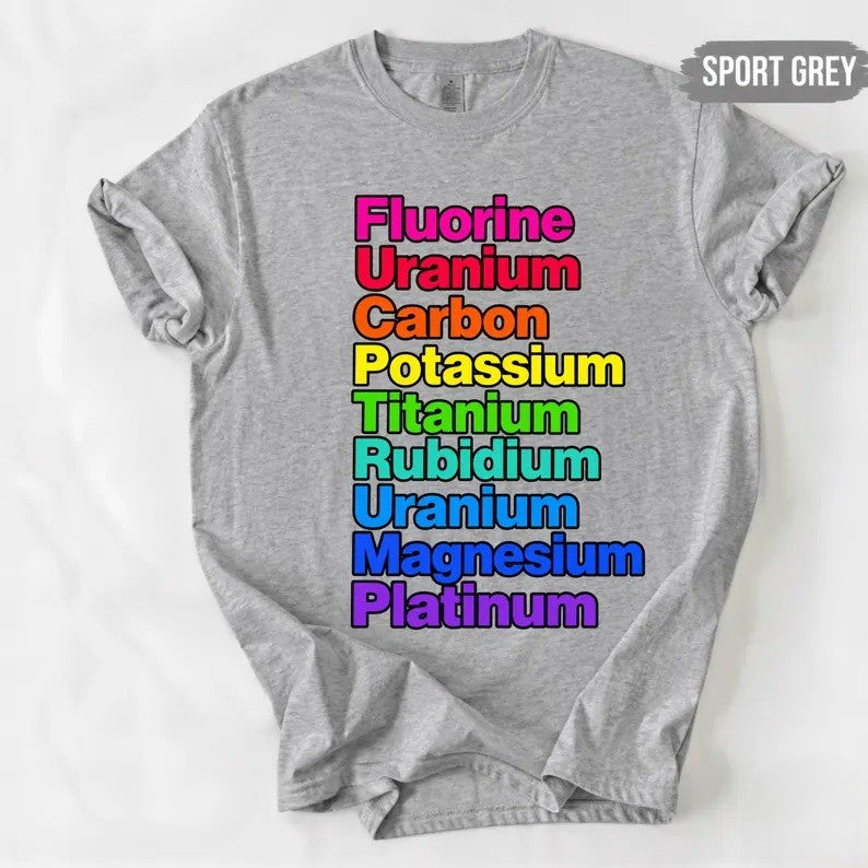 Fluorine Uranium Carbon Potassium Chemistry Shirt, Anti Trump T Shirt, Funny Science Tee, Political Protest Gift