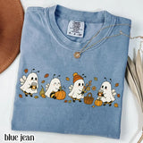 Boo Bees Fall Shirt Ghost Halloween Autumn Coffee Tee Pumpkin Patch Cozy Season Fall October TShirt Bumble Insect Tee