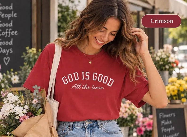 Christian T-Shirt for Women, God Is Good Shirt, Faith Based Tee, Bible Verse Shirt, Christian Gift for Woman, Jesus Shirt