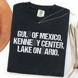 Lake Ontario T-Shirt, Gulf of Mexico Shirt, Kennedy Center Tee, Funny Geography Shirt, Political Humor Graphic Tee